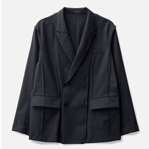 sacai, Navy Chalk Striped Blazer